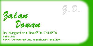 zalan doman business card